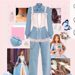 Selkie Ribbon Corset Ponte size large bow lace up rare